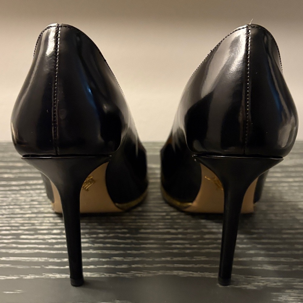 Charlotte Olympia Black Heels with Yellow Insole - Picture 4 of 5